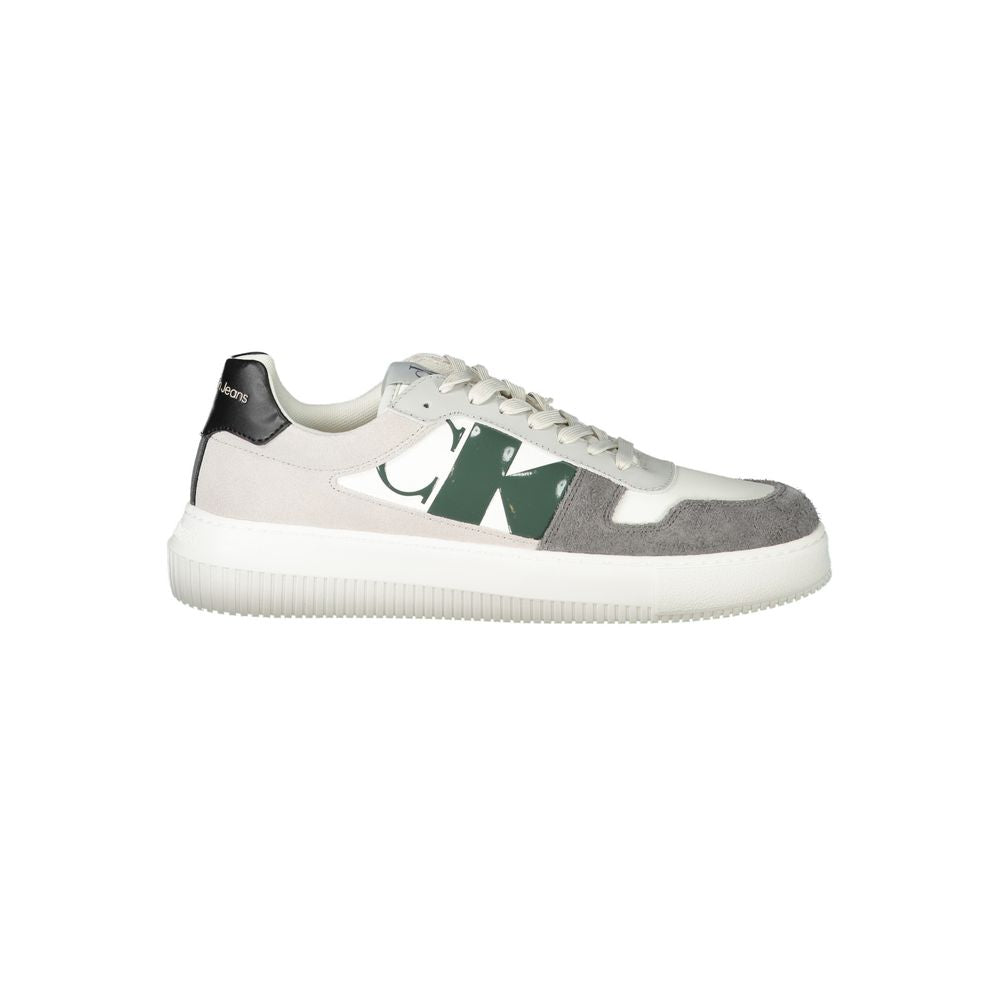 Calvin Klein hvite polyetylen herresneaker