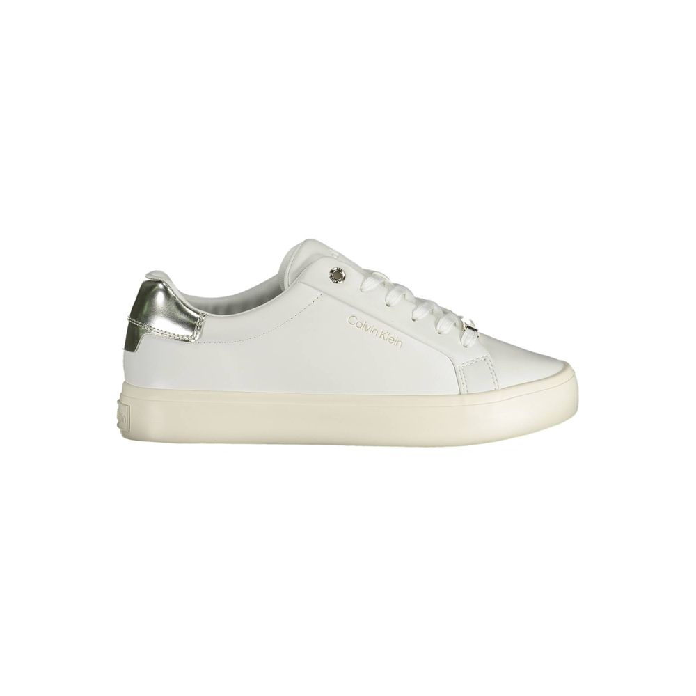 Calvin Klein Bianco Pelle Sneaker for kvinner