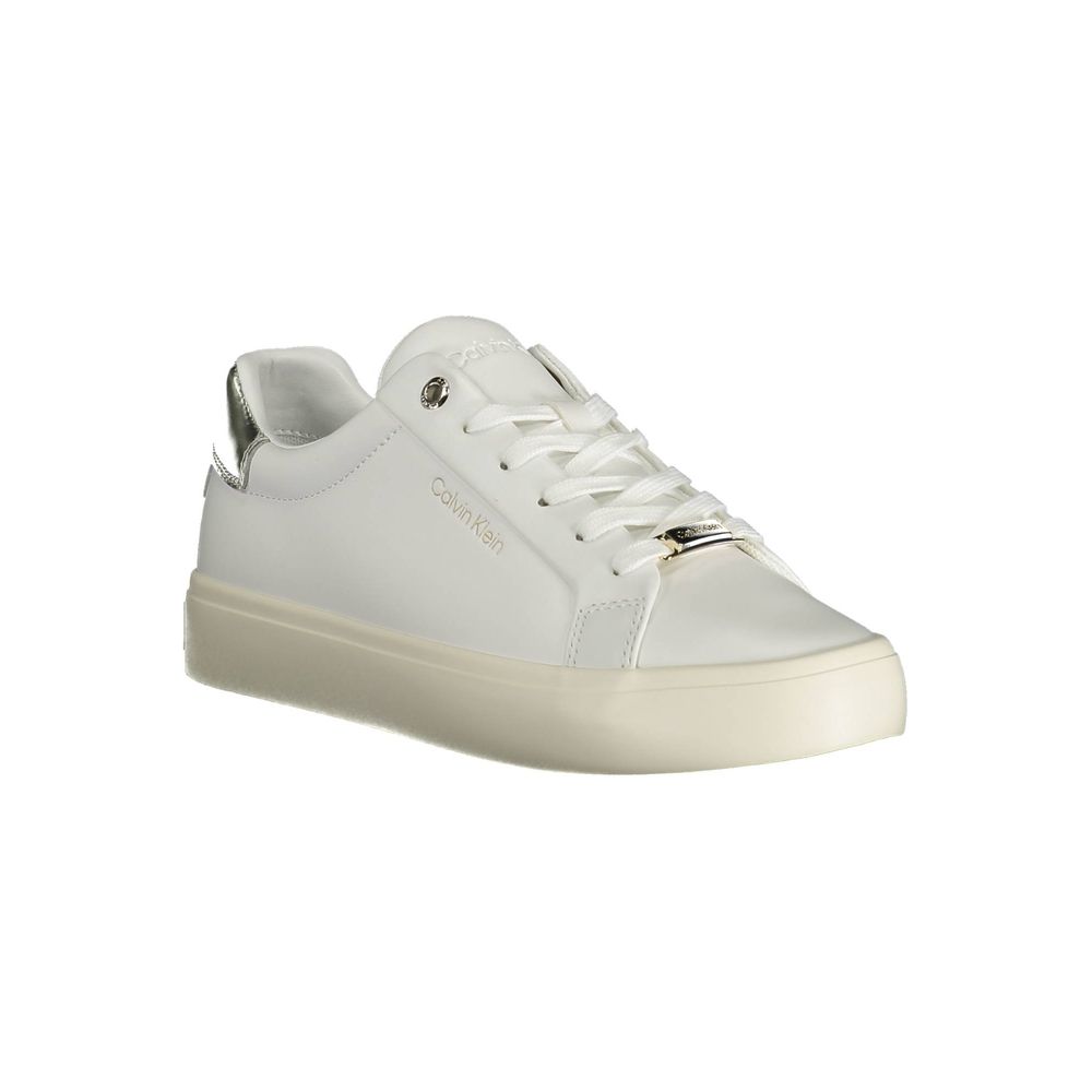 Calvin Klein Bianco Pelle Sneaker for kvinner