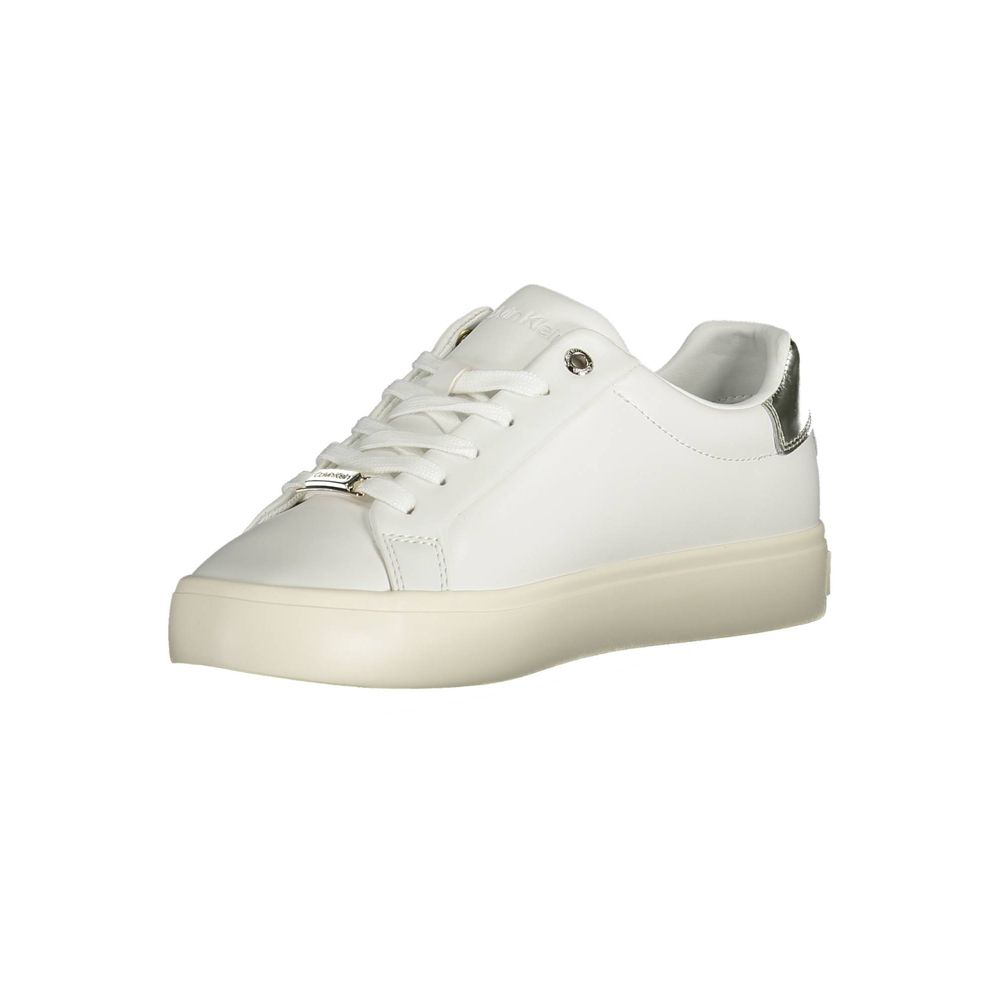 Calvin Klein Bianco Pelle Sneaker for kvinner