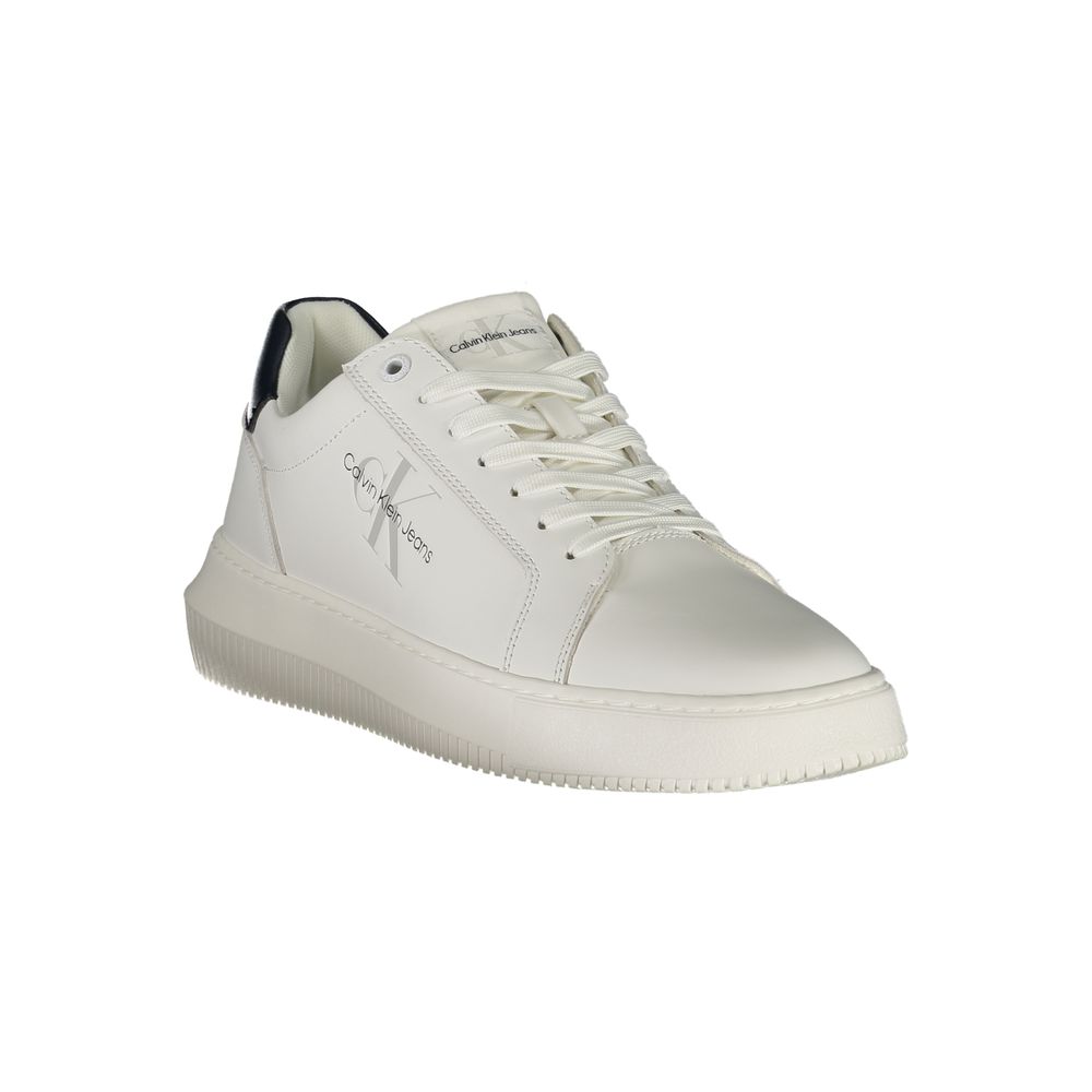 Calvin Klein Bianco skinn herresneaker