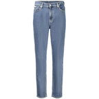 Calvin Klein blå bomulls-mommjeans for kvinner