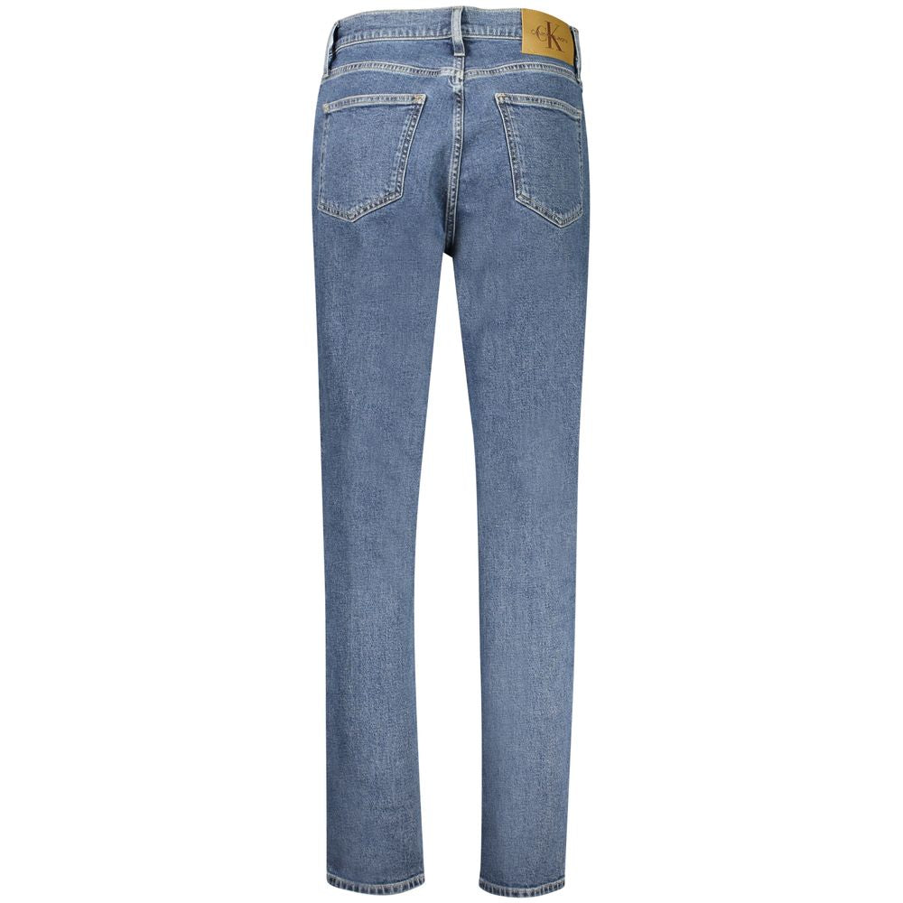 Calvin Klein blå bomulls-mommjeans for kvinner