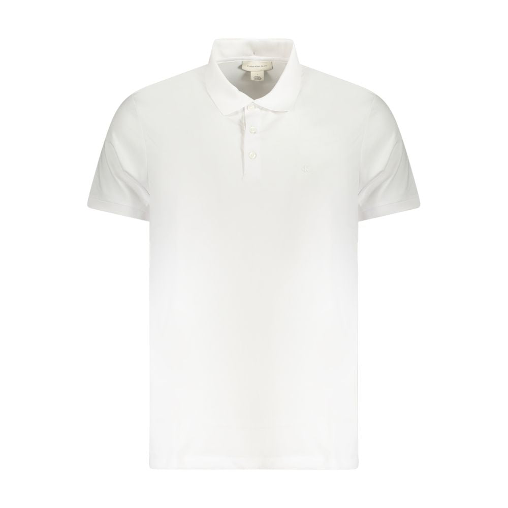 Calvin Klein hvit bomullspolo for menn
