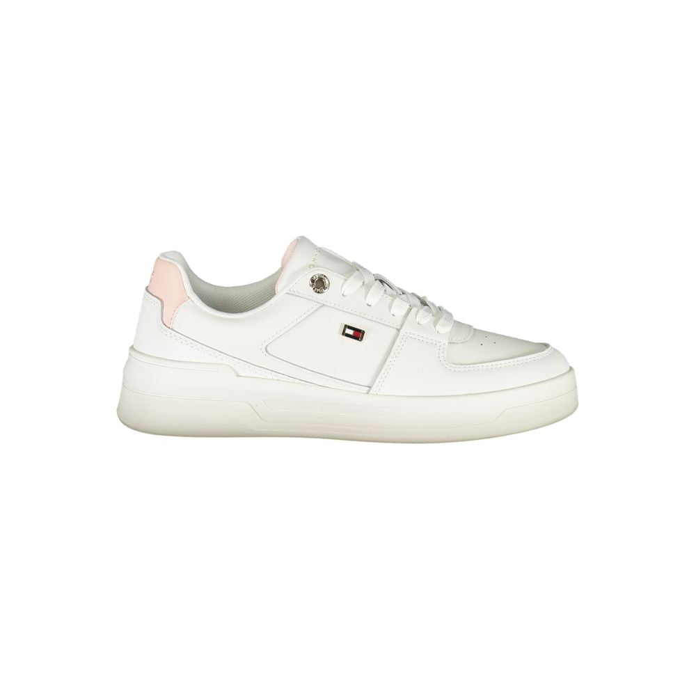 Tommy Hilfiger Hvite Lær Dame Sneaker