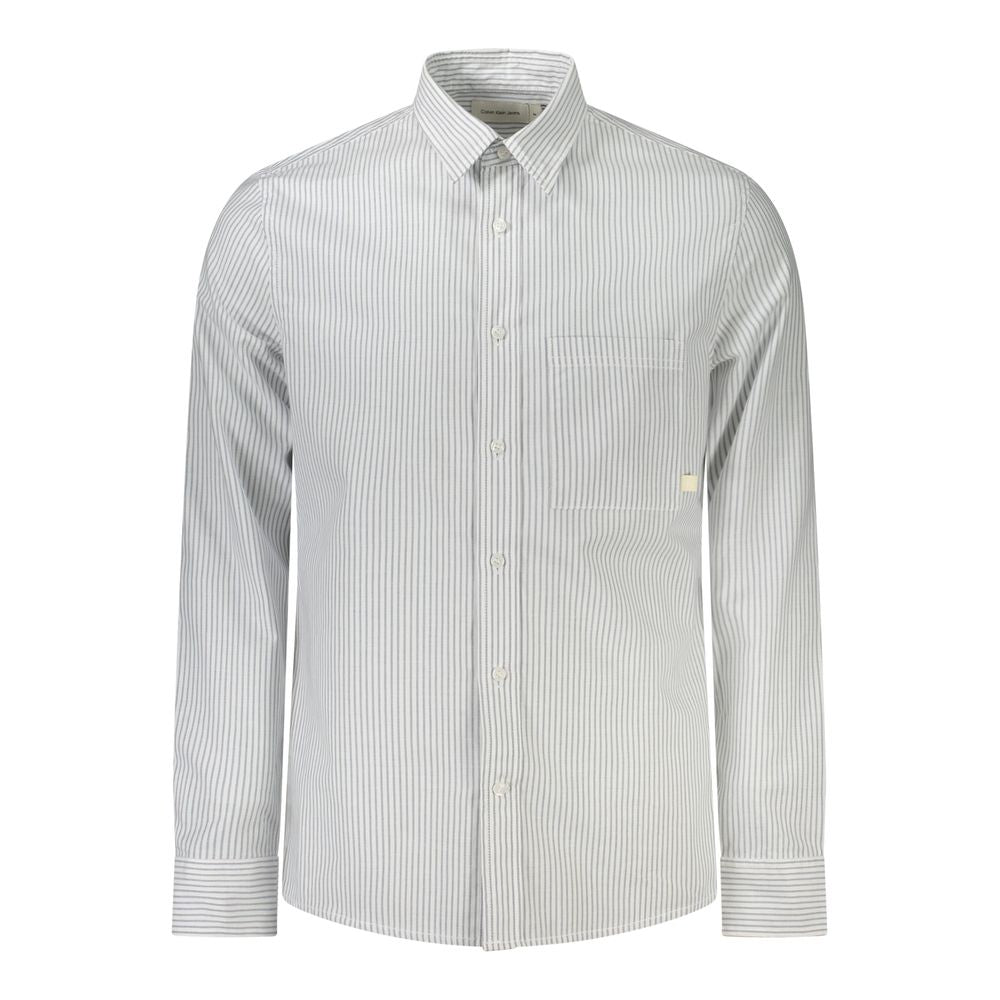 Calvin Klein Bianco bomullsskjorte for menn