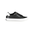 Calvin Klein svarte skinnsneaker til dame