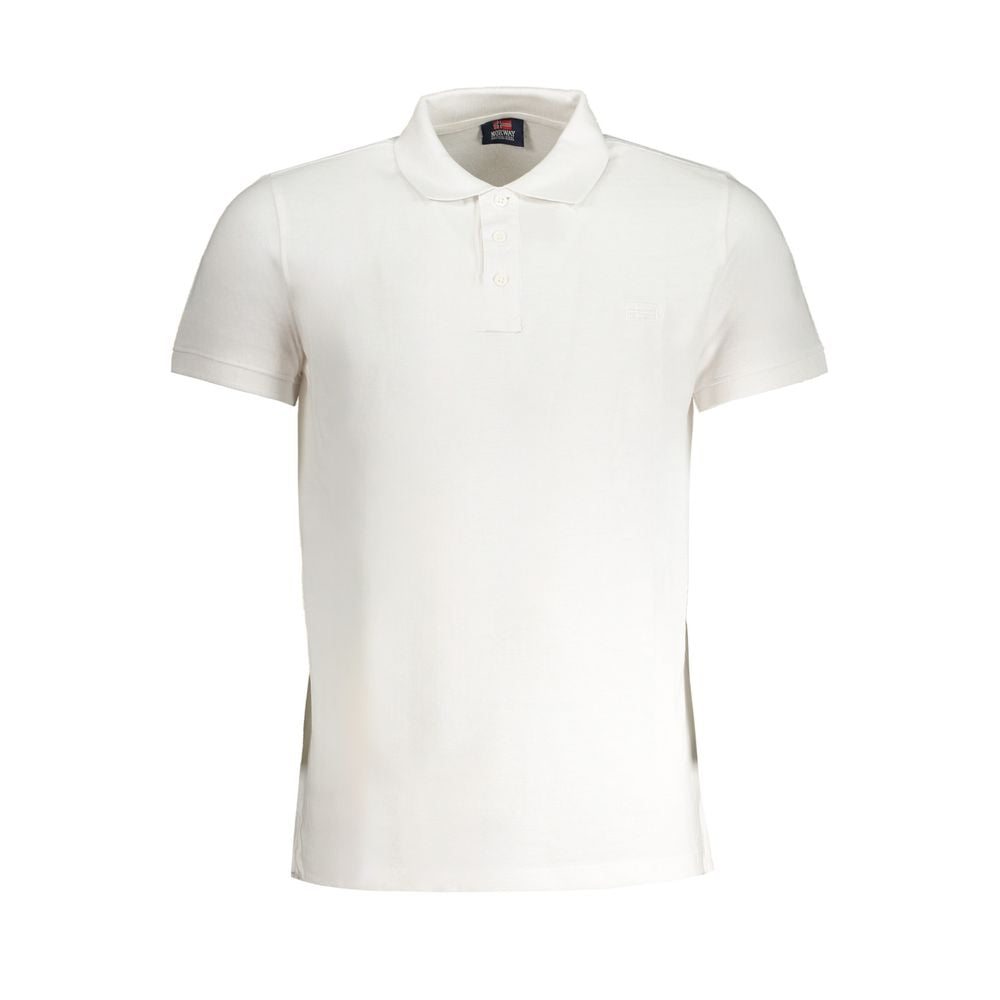 Norge 1963 Hvit bomull Polo skjorte for menn