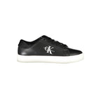Calvin Klein svarte polyuretan herresneaker