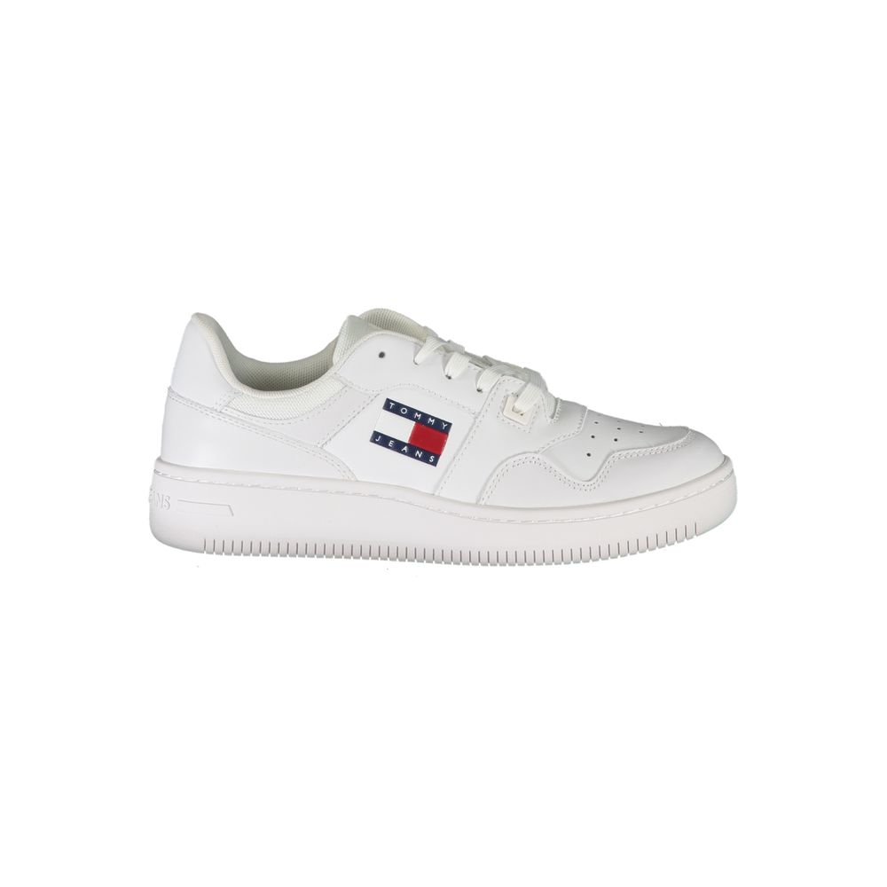 Tommy Hilfiger Hvite Lær Dame Sneaker