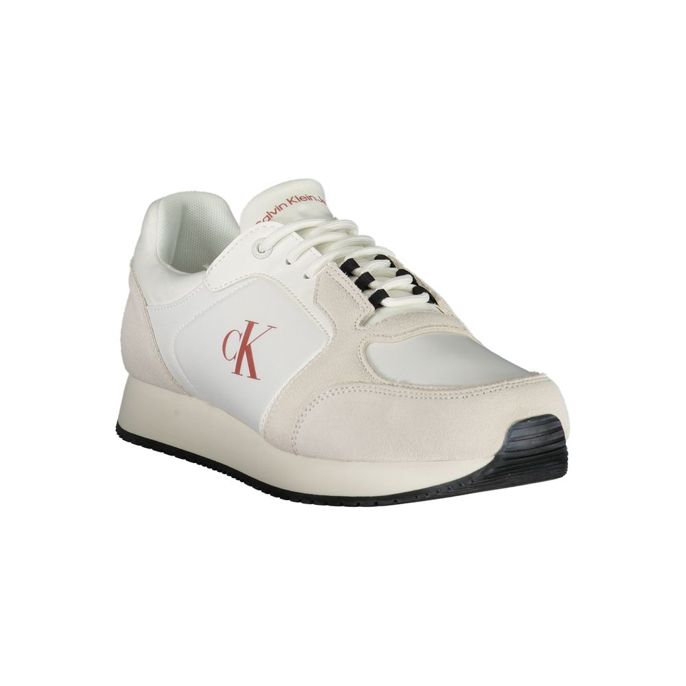 Calvin Klein hvite polyuretan herresko