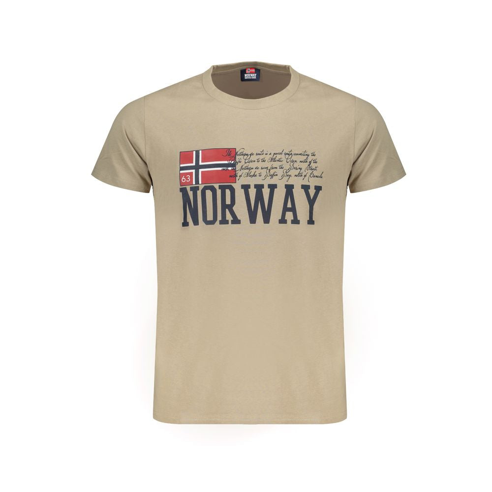 Norge 1963 Beige Bomull T-skjorte for menn