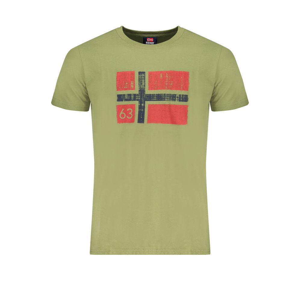 Norway 1963 Verde bomulls-T-skjorte for menn