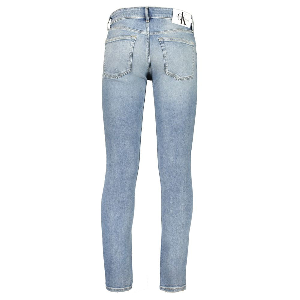Calvin Klein Blu Cotton Slim Jeans for menn