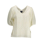 Gant Hvit Bomulls-T-skjorte for Dame