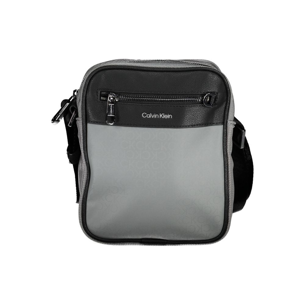Calvin Klein Grigio Polyester Herre Skulderveske
