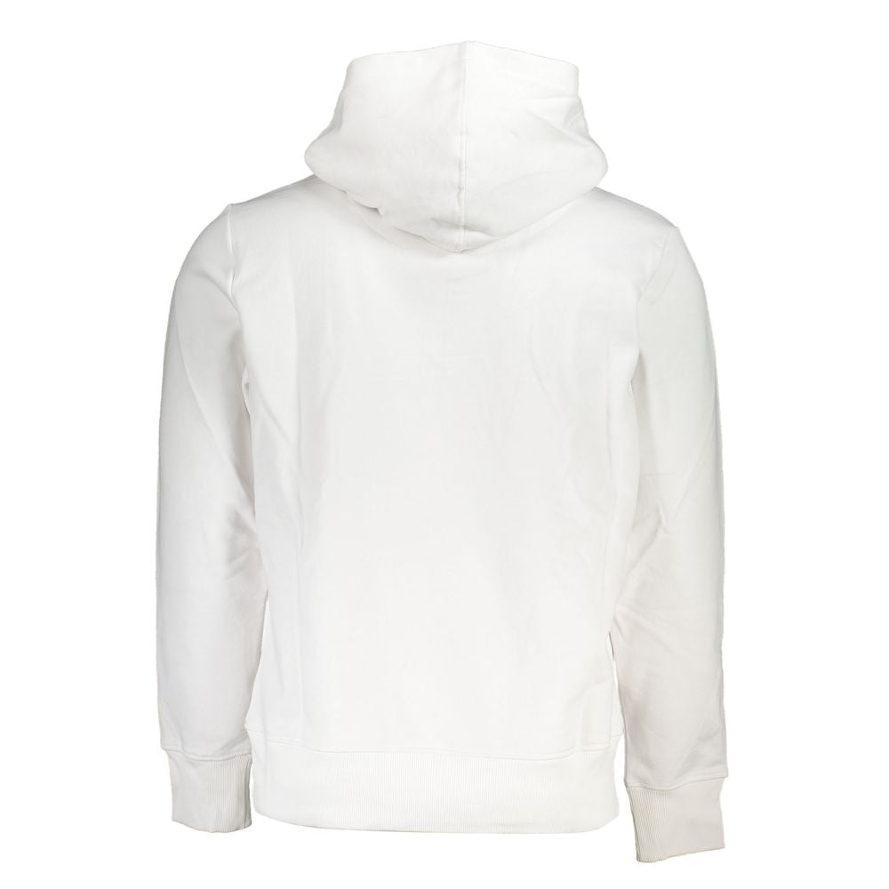 Calvin Klein hvit bomullsgenser med hette for menn