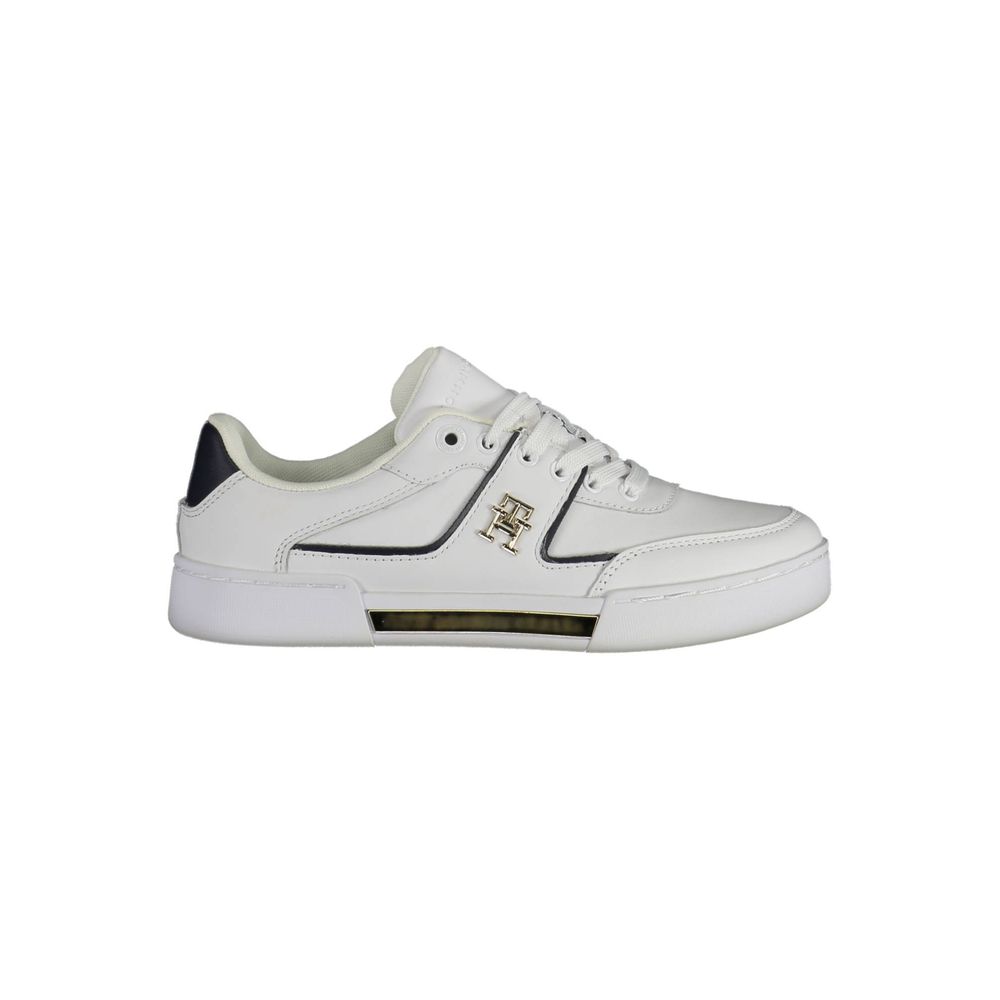 Tommy Hilfiger Hvite Lær Dame Sneaker