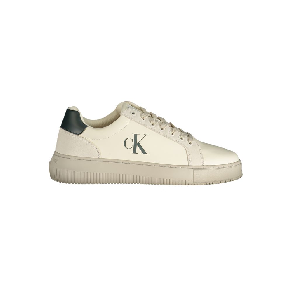 Calvin Klein hvite polyuretan herresko