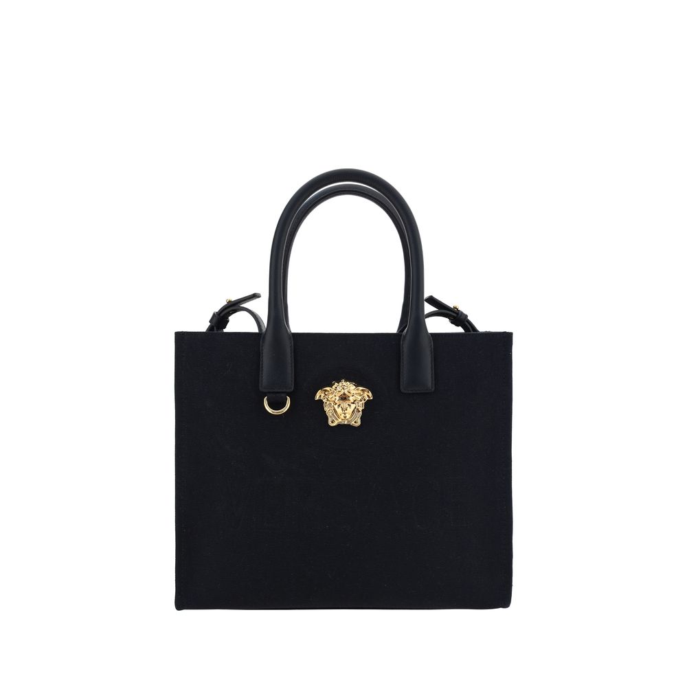 Versace svart bomullsskulderveske