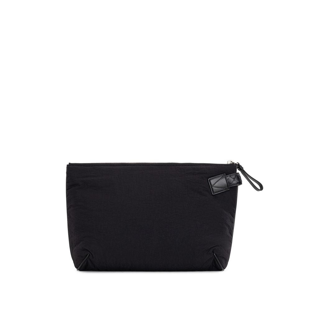Bottega Veneta svart nylon clutch-veske