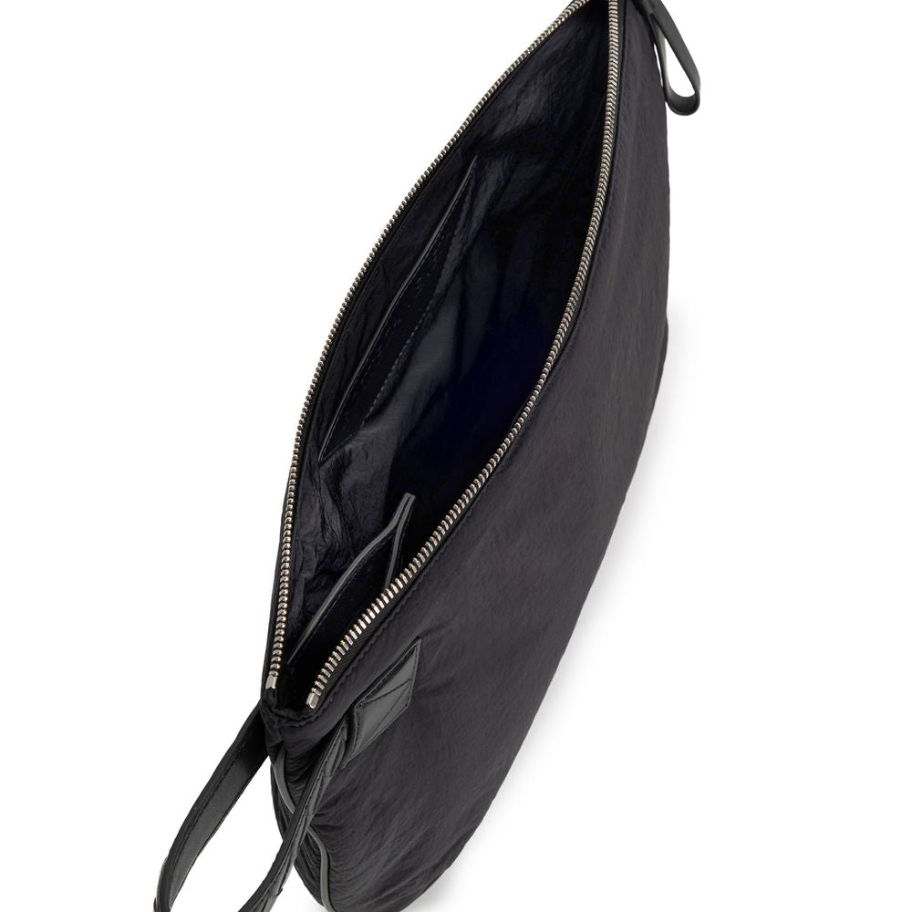 Bottega Veneta svart nylon clutch-veske