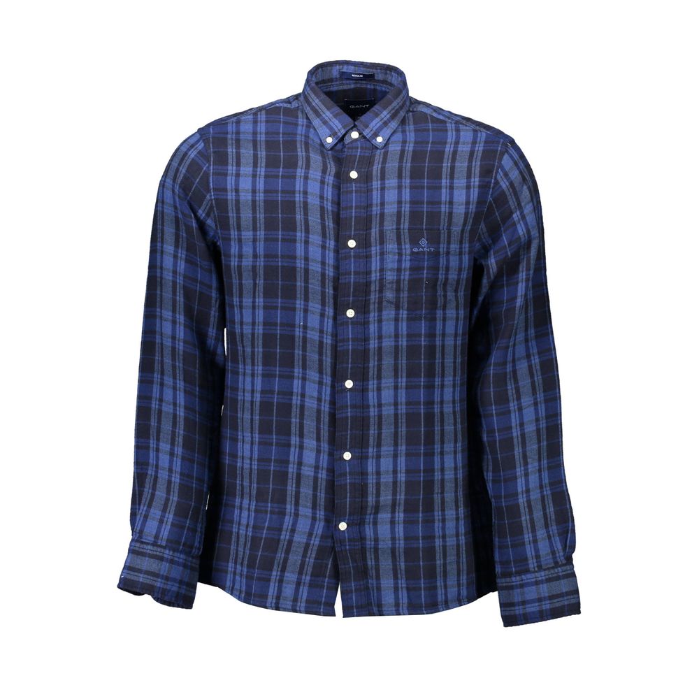 Gant Blu bomullsskjorte for menn