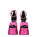 Versace rosa satengplatåsandaler