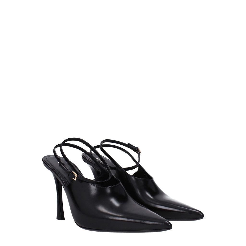 Givenchy høye hæler i sort skinn