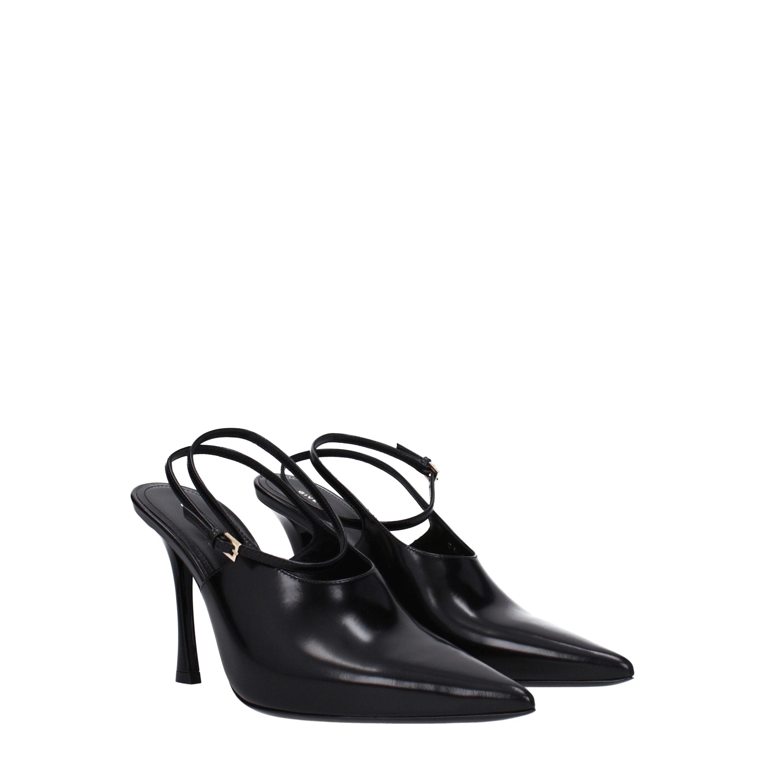 Givenchy høye hæler i sort skinn