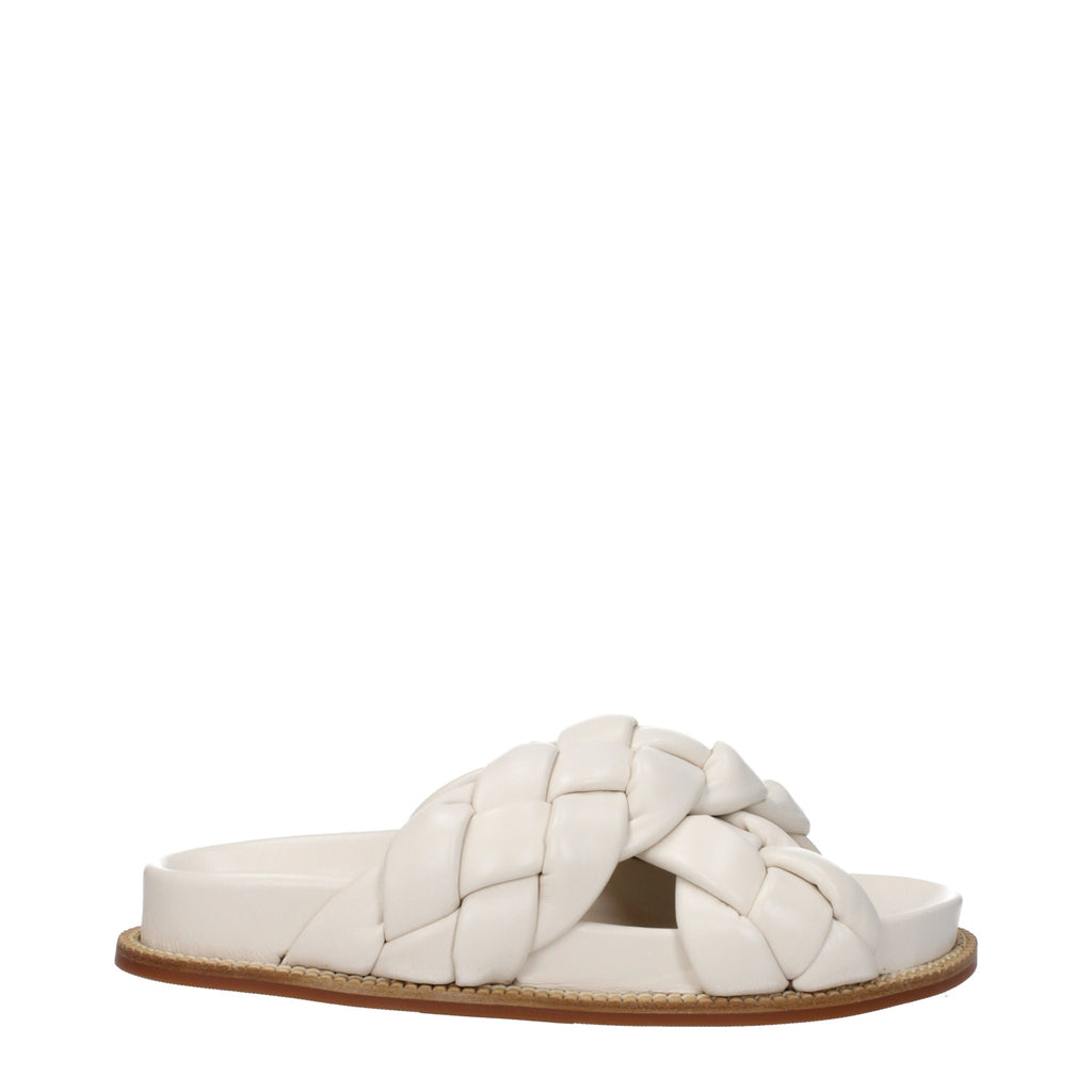 Fabiana Filippi Beige skinn-tøfler