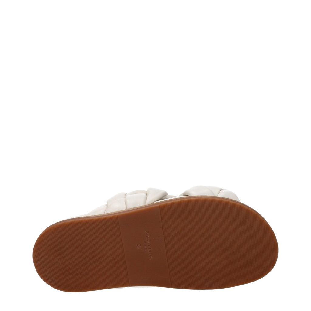 Fabiana Filippi Beige skinn-tøfler