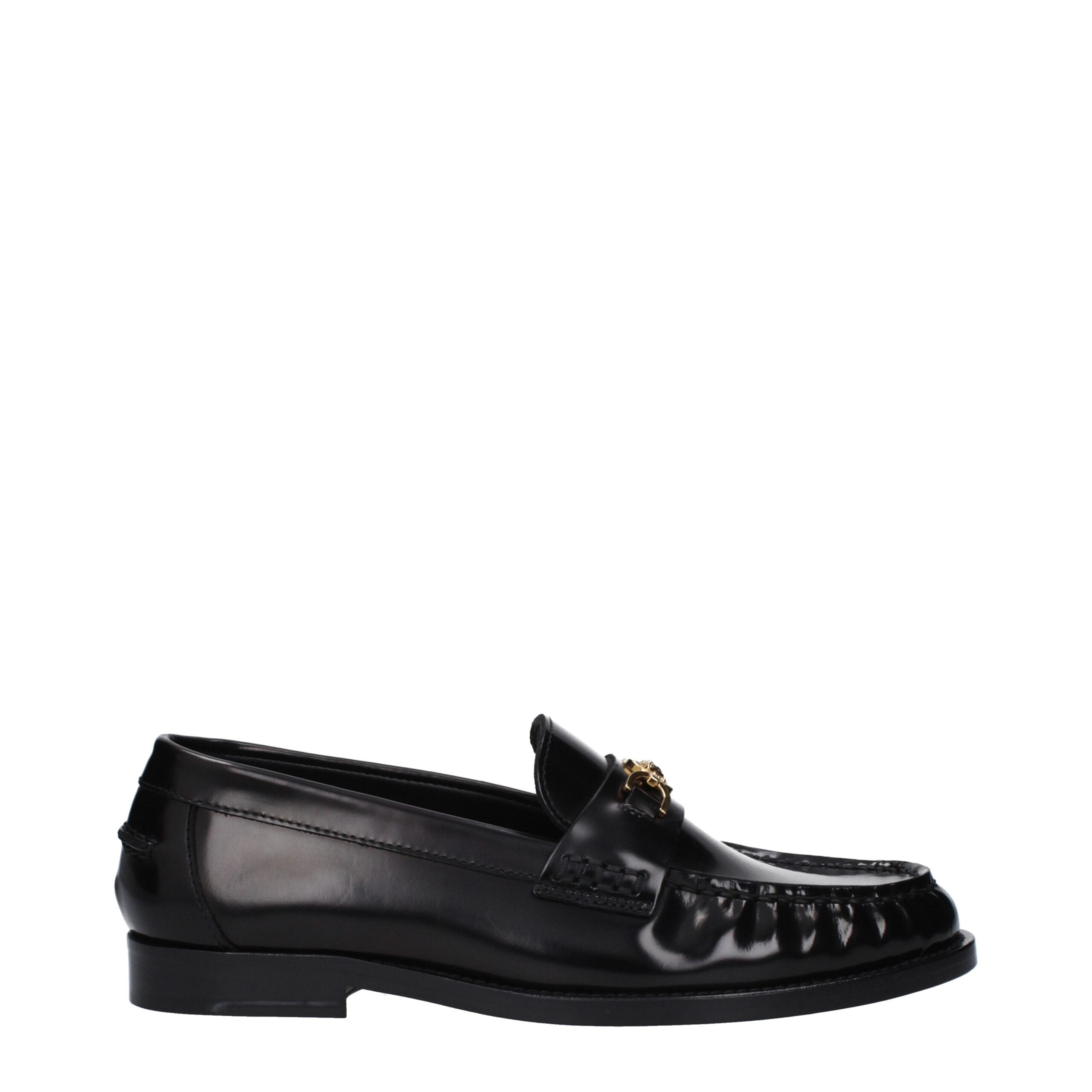 Versace svarte loafers i skinn