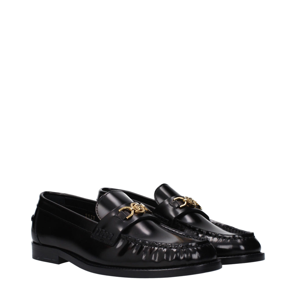 Versace svarte loafers i skinn
