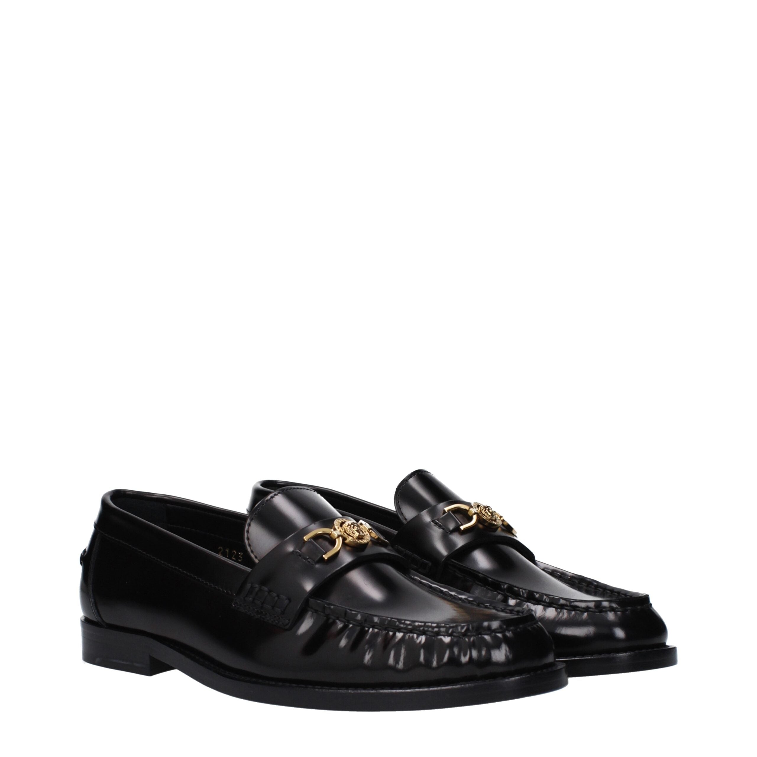 Versace svarte loafers i skinn
