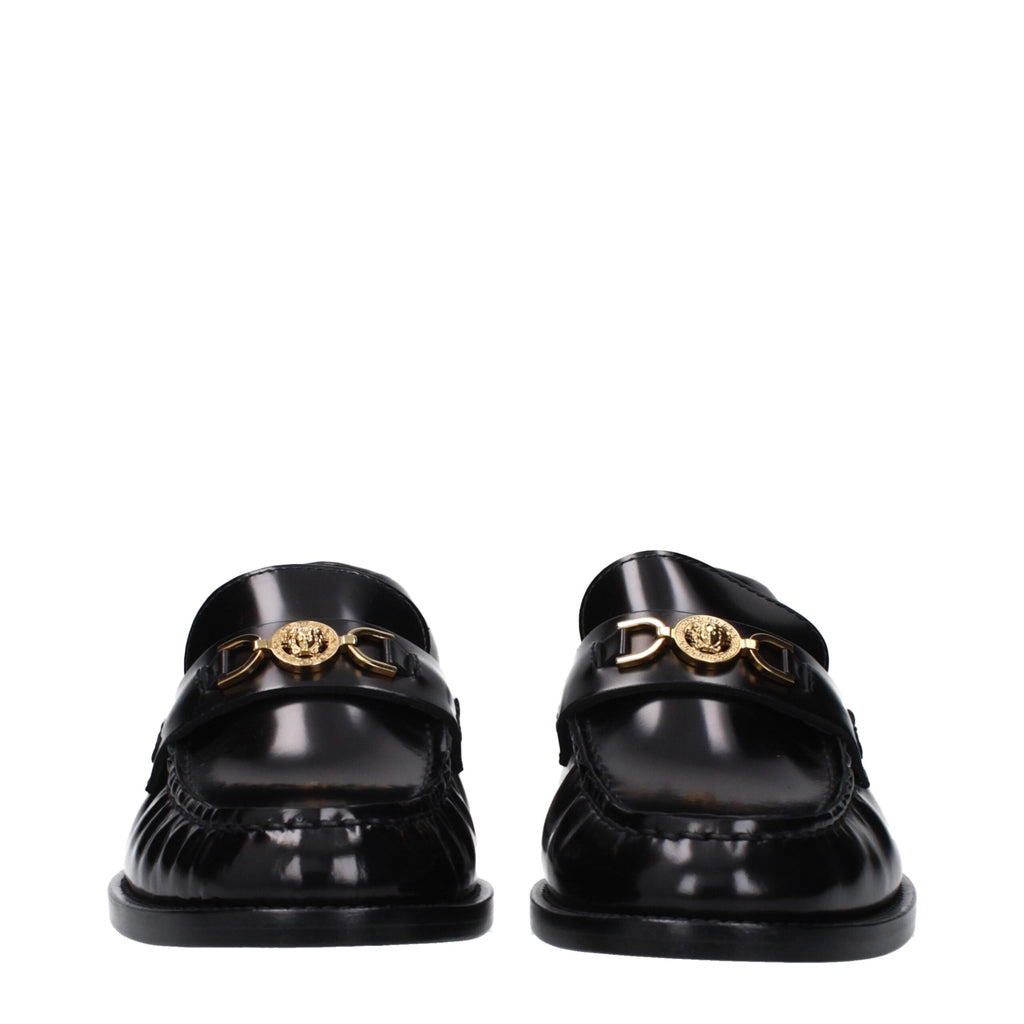 Versace svarte loafers i skinn