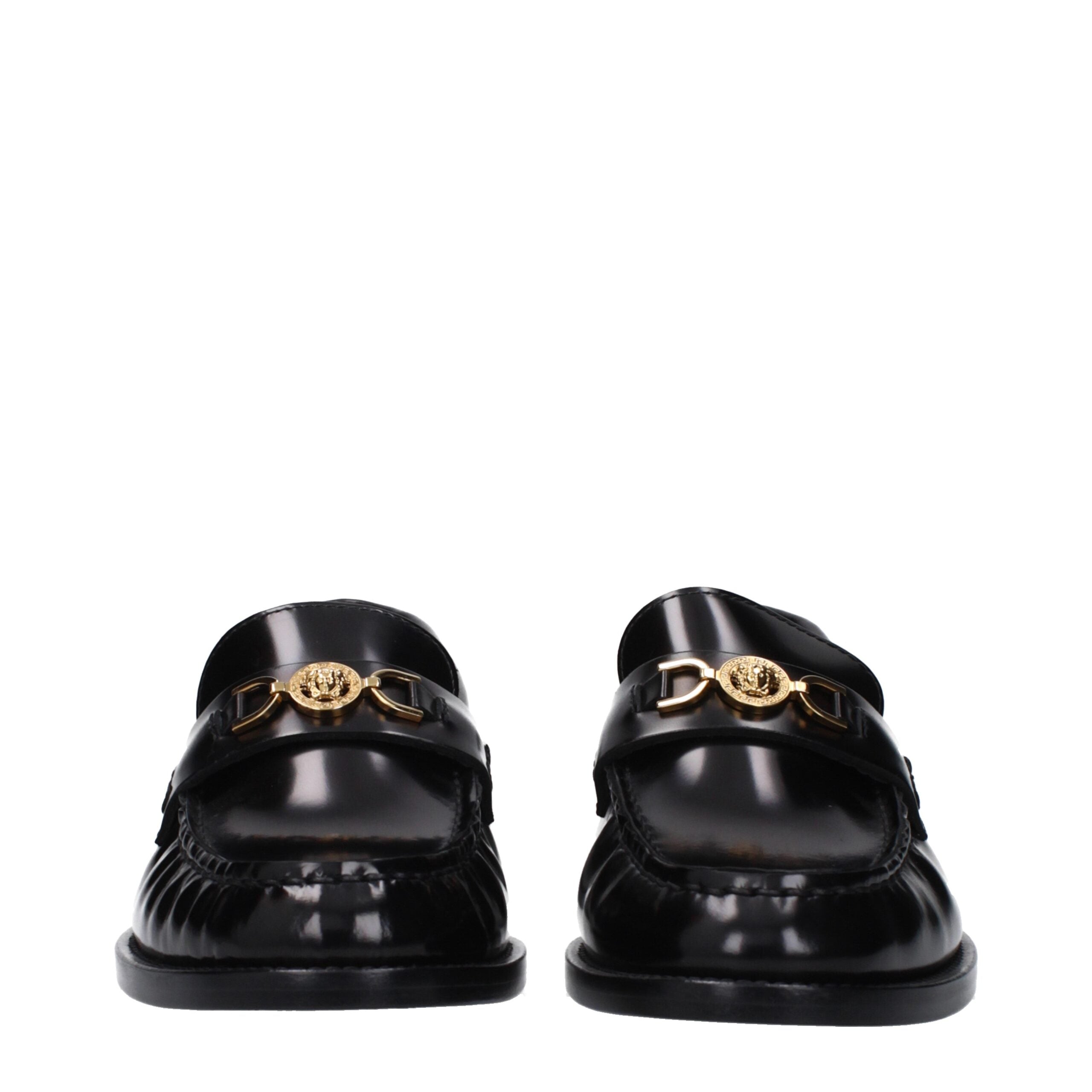Versace svarte loafers i skinn