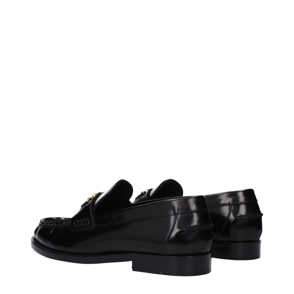Versace svarte loafers i skinn