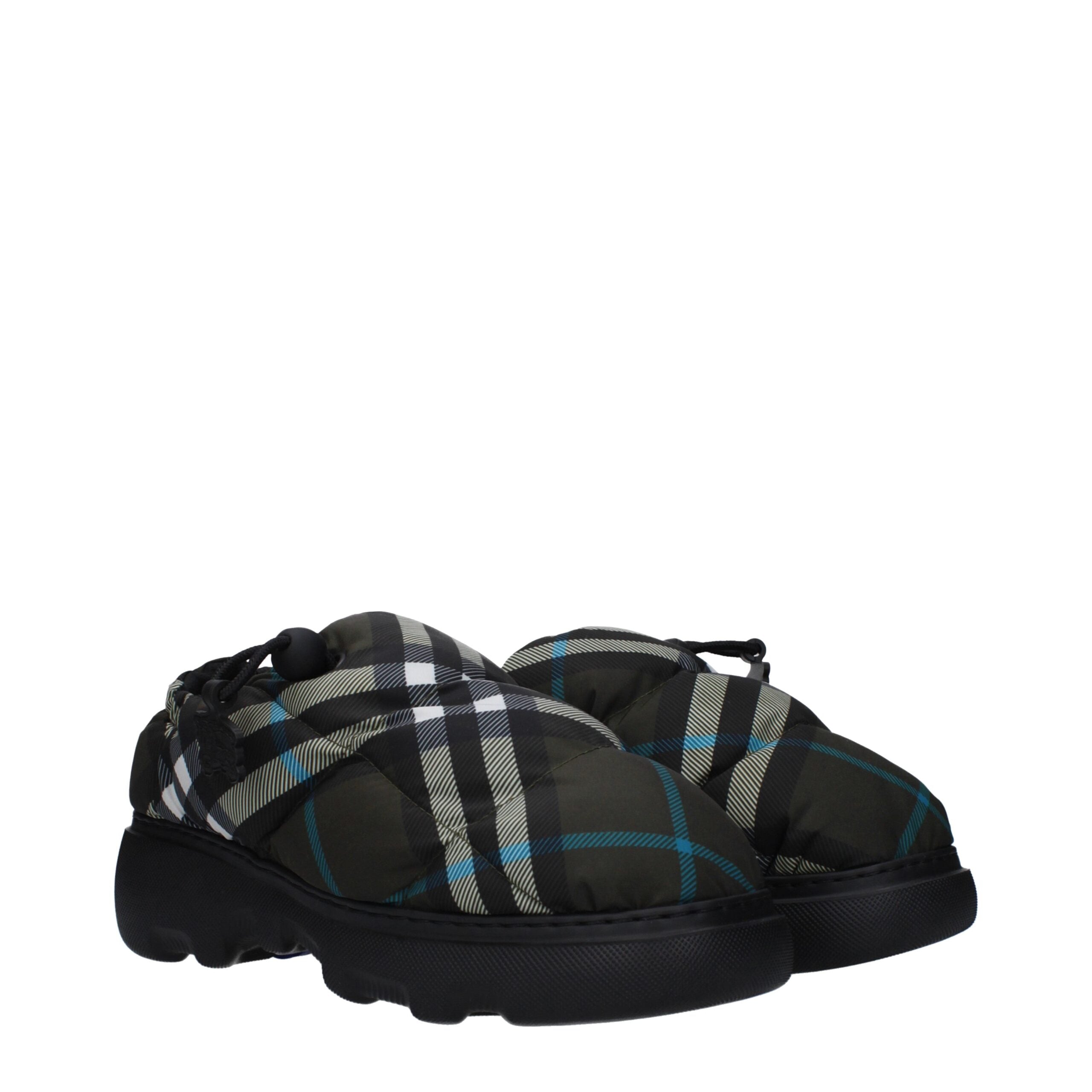 Burberry grønne slip-on pensko i stoff