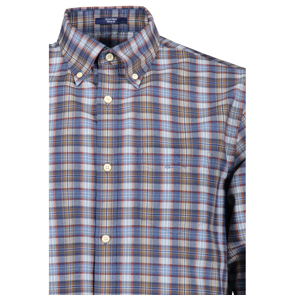 Gant blå bomullsskjorte for menn