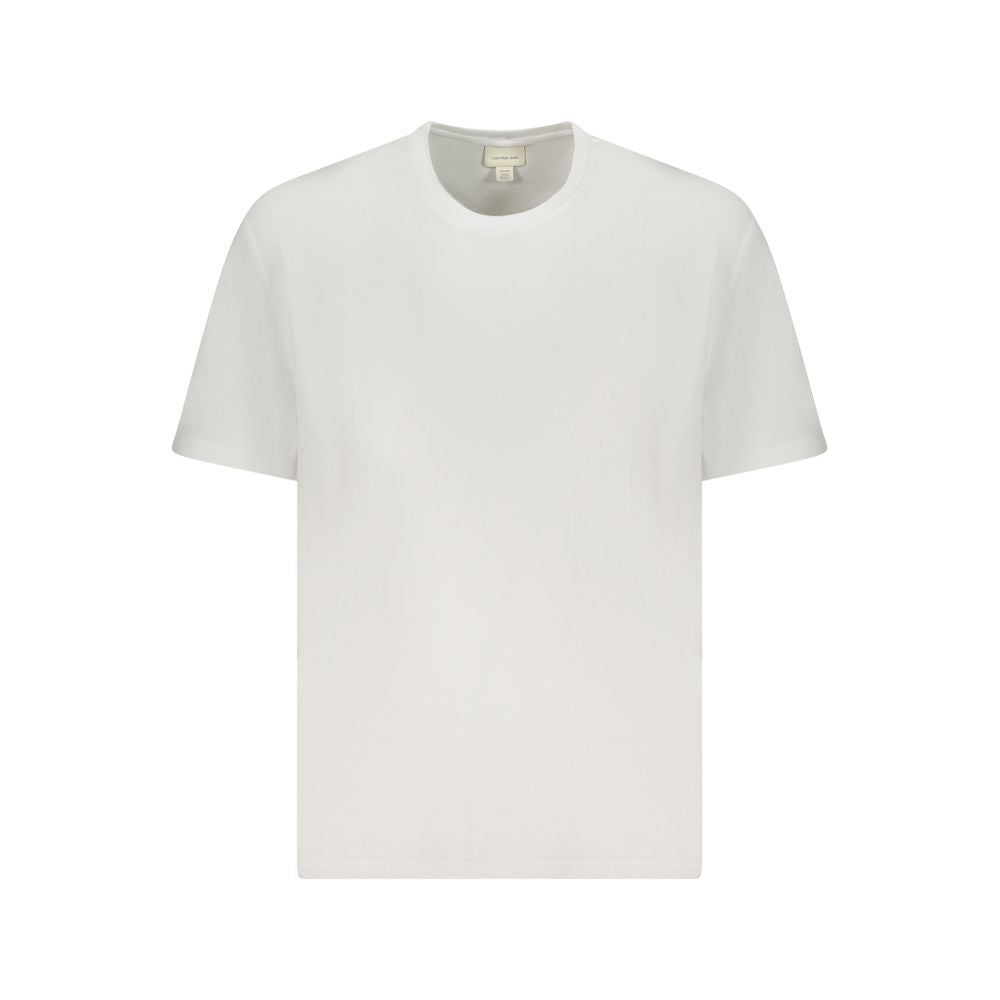 Calvin Klein hvit bomulls-T-skjorte for menn