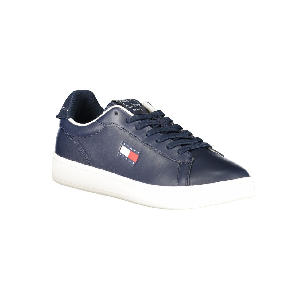 Tommy Hilfiger blå polyuretan herresneaker
