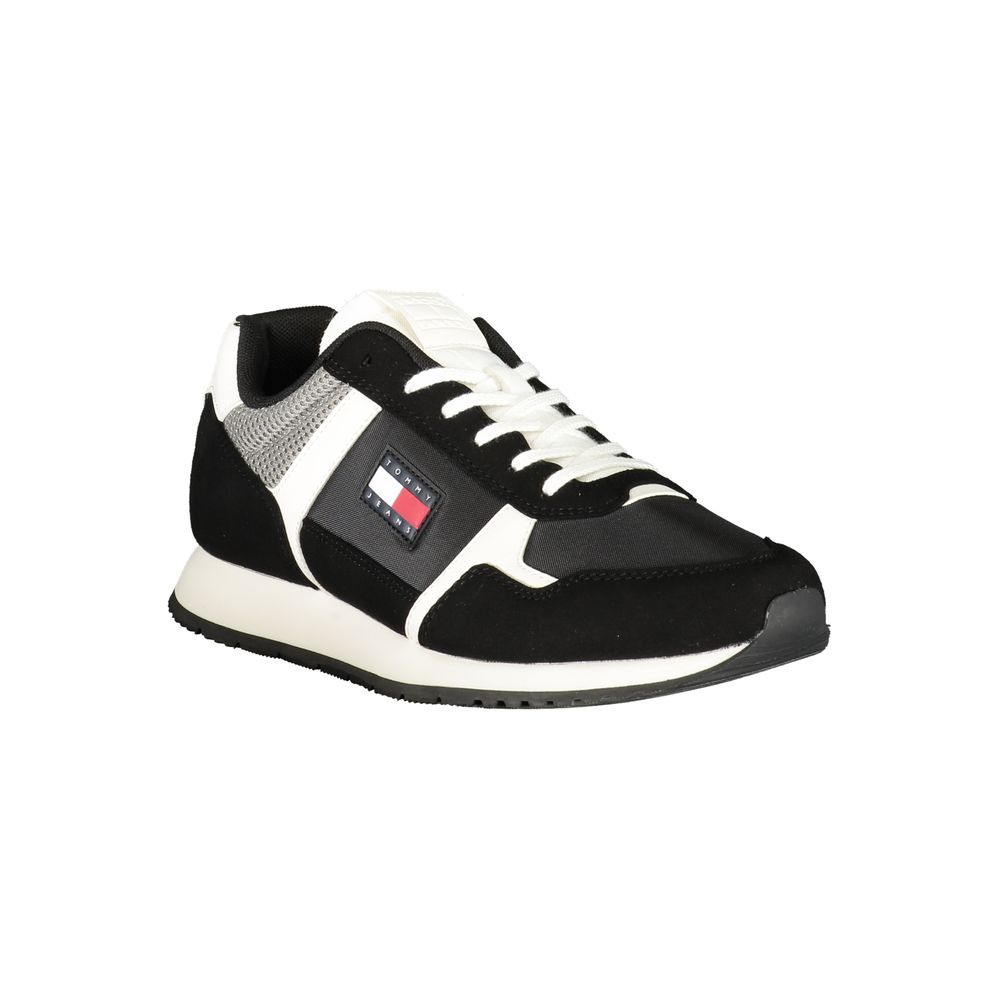 Tommy Hilfiger svart herresneaker i polyuretan