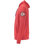 Norway 1963 Red Polyester Men's Hooded Sweatshirt