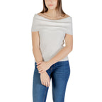 Only White Polyester T-Shirt