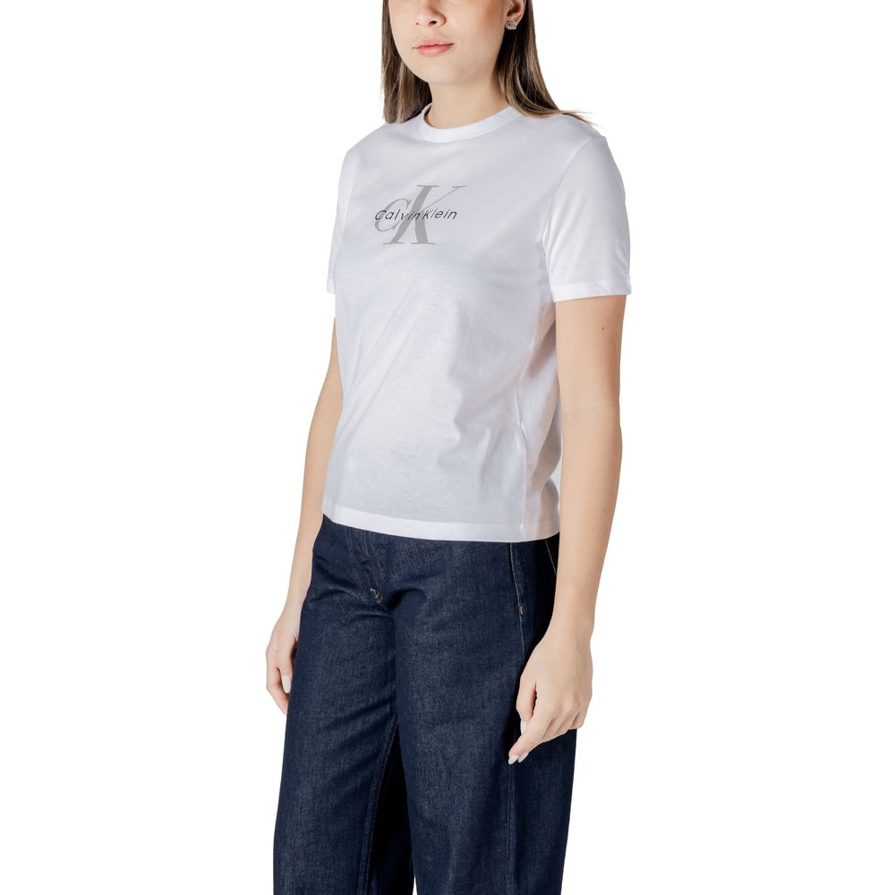 Calvin Klein Jeans Hvit T-skjorte i bomull