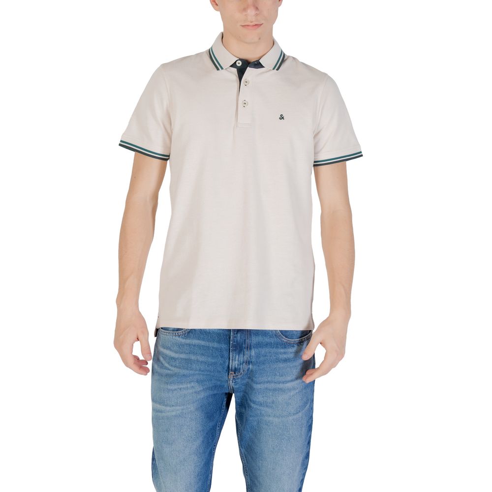 Jack Jones beige bomullspikétrøye