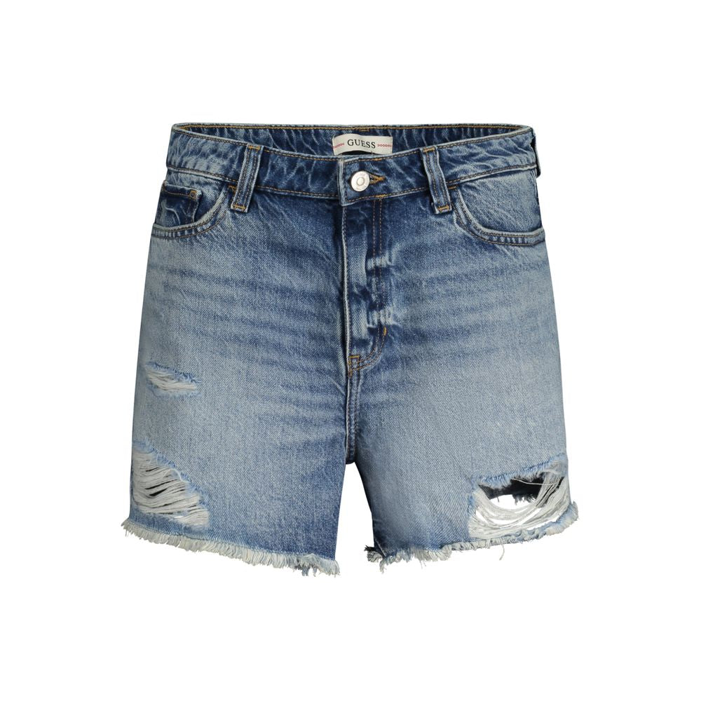Guess Jeans Azzurro Kort Bomullsshorts for Dame