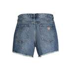 Guess Jeans Azzurro Kort Bomullsshorts for Dame
