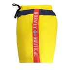 Norge 1963 Giallo Polyester Boxer Badeshorts for Menn